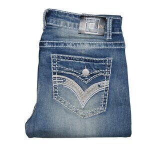 Riot Club Slim Straight Leg Jeans Men's Size 34x32 Thick Stitch Pockets BKE NWT